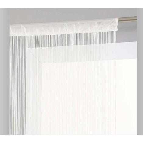 Atmosphera – Rideau fil ivoire 90 x 200 cm – Densité 500 fils/m² – 100% polyester – Finition passe tringle pour installation facile (1/10)