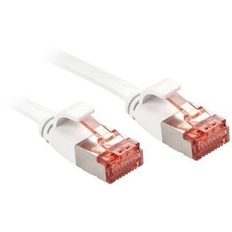 Câbles réseau et DAC LINDY Cat.6 U/FTP Flat Patch Cable White 5m (1/2)