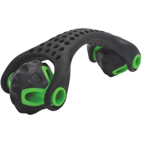 Rouleau de massage / fitness - SCHILDKROT - Ergonomique - Diametre 55 mm - 19 cm - Noir et Vert (1/5)