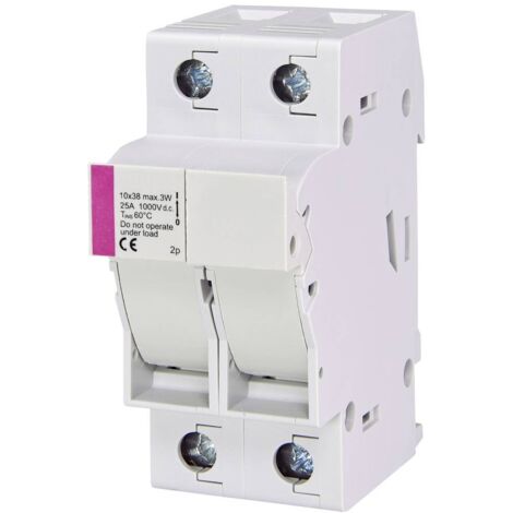 ETI 002540203 EFH 10 DC 2p Porte-fusible Adapté pour (fusibles) fusible 10,3 x 38 mm 25 A 1000 V 1 pc(s) Y715063