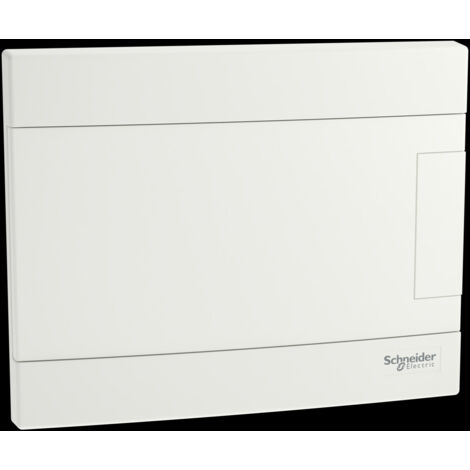 Schneider Electric – Coffret électrique nu encastré 1 rangée 8 modules – Indice de protection IP40 – Installation intérieure – Boîtier en plastique auto-extinguible - EZ9EU-1-8-PT-P