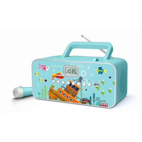 Radio cd usb portable bleu avec micro - Muse - m29kb