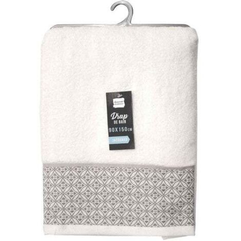 Serviette De Toilette Jacquard "belina" 50x90cm Blanc