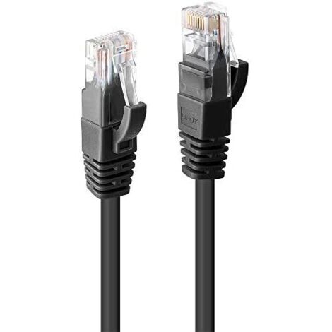 LINDY 48080 RJ45 Câble réseau, câble patch CAT 6 U/UTP 5.00 m noir 1 pc(s) S239152 (1/3)