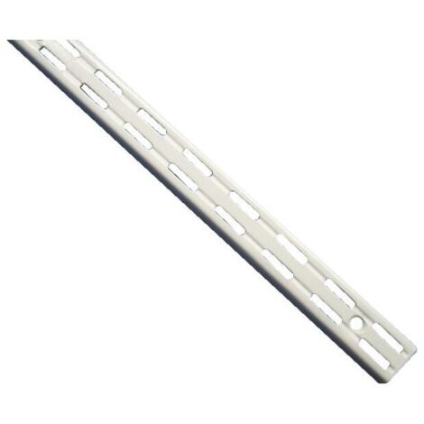 Crémaillère pour étagère en acier laqué blanc 2060mm – Entraxe 32mm – Montage flexible pour rangement optimisé – Strauss Vonderweidt