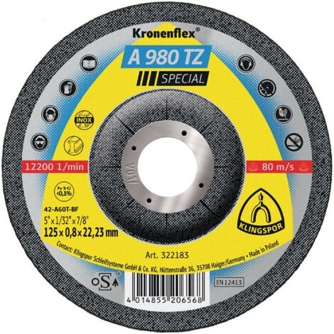 Disque a tronconner 125x0.8x22.23 Klingspor (1/5)