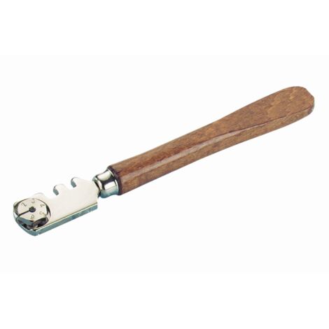 Coupe-verre en acier inoxydable avec manche en bois (1/8)