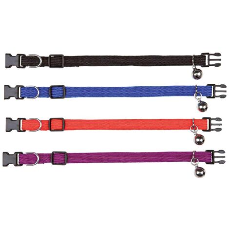Collier pour chat élastique avec clochette noir (1/5)
