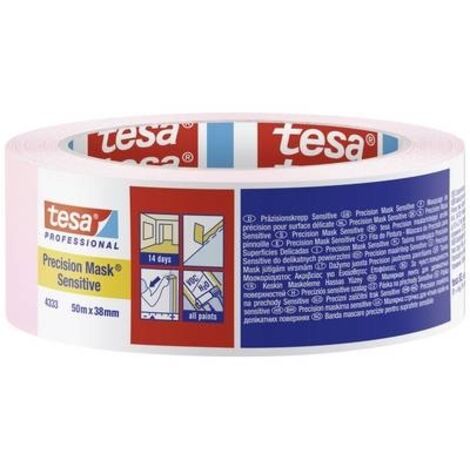 tesa PRECISION SENSITIVE 04333-00020-02 Bande de masquage Präzisionskrepp® rose clair (L x l) 50 m x 38 mm 1 pc(s)