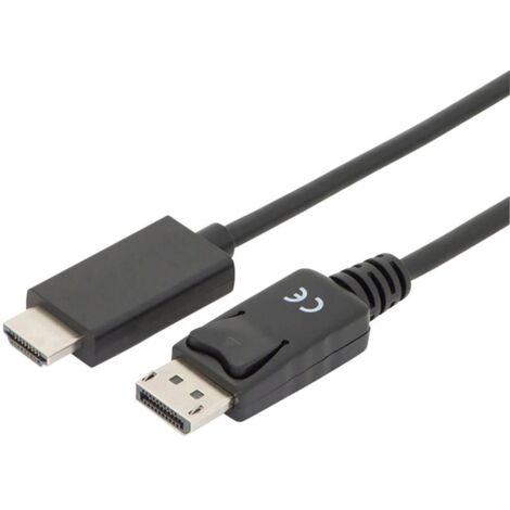 Câble adaptateur Digitus DisplayPort / HDMI Fiche mâle DisplayPort, Fiche mâle HDMI-A 2.00 m noir AK-340303-020-S blindage triple Câble DisplayPor C698581 (1/4)