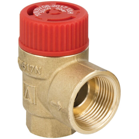 Soupape de sécurité MS 1/2 pouce x 3/4 pouce 2 bar pour installations de chauffage central (1/5)