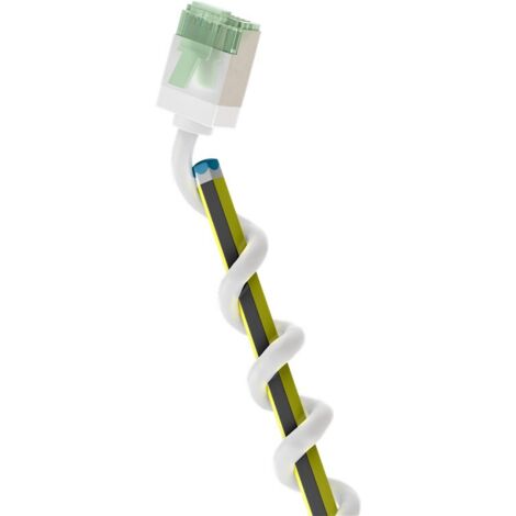 74363 Goobay Câble RJ45 Slim Cat 8.1 U/FTP 5 m (Blanc) - Câble Ethernet RJ45 Slim ultra flexible catégorie 8.1 U/FTP 5 m (Blanc) (1/5)
