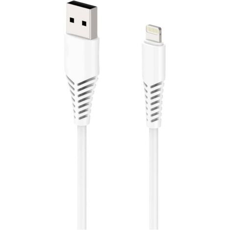 2GO Câble USB Connecteur Lightning , USB-A mâle 1.00 m blanc 797288 D367912 (1/2)