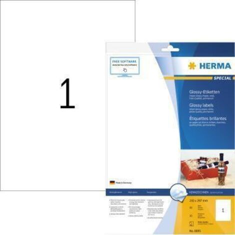 HERMA Etikett 8895 210x297mm weiß 10 St./Pack. (1/5)