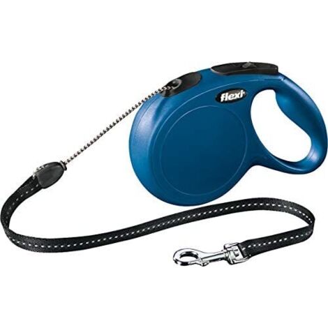 Laisse Flexi Classic Cordon M 8 m bleu chiens jusqu'à 20 Kg - FLEXI