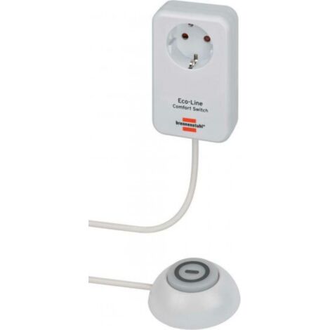 Brennenstuhl – Adaptateur Eco-Line Comfort Switch 1,5m – Interrupteur au pied – Tension 230V – Courant 16A – Capacité 3500W – IP20 intérieur (1/7)