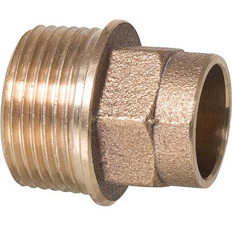 Raccord a souder en laiton rouge 4243g Nipple de transition avec filet male 35-R 1 1/4" WG906 (1/2)