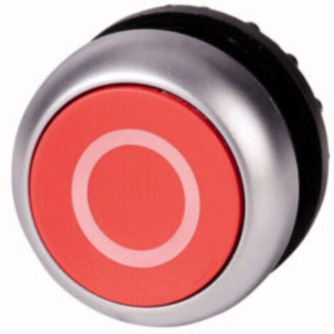 Bouton-poussoir affleurant à rappel rouge 0 - M22-D-R-X0 - 216605 - Eaton (1/2)