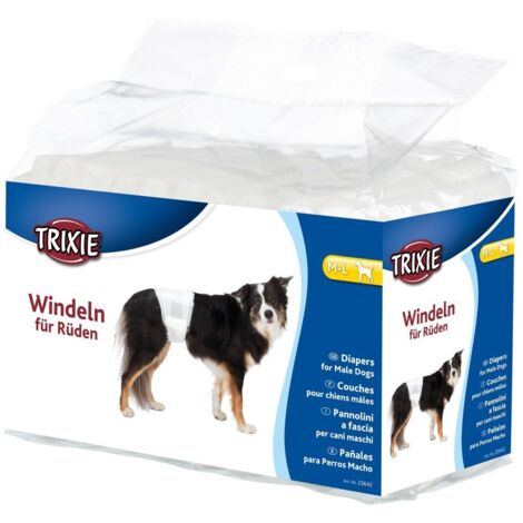 Couches pour chien mâles Désignation : Couche M-L (1 paquet)  Taille : 46 à 60 cm Trixie 23642