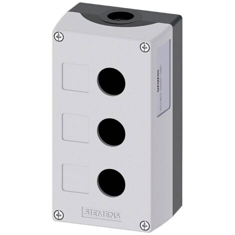 Siemens 3SU1803-0AA00-0AB1 3SU18030AA000AB1 Boîtier vide 3 emplacements (L x l x H) 154 x 85 x 64 mm sans inscription gris 1 pc(s) Y403271 (1/3)