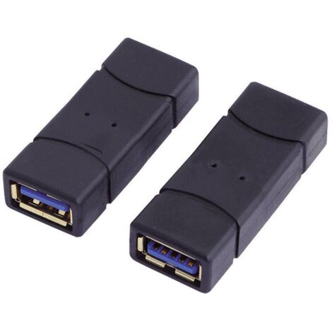 Adaptateur USB 3.0 LogiLink AU0026 - [1x USB 3.0 femelle type A - 1x USB 3.0 femelle type A] - noir contacts dorés R68699 (1/3)