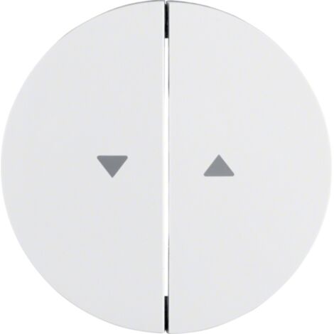 HAGER 16252089 TOUCHE DOUBLE R1/R3 VOLET ROULANT BLANC POLAIRE BRILLANT (1/2)