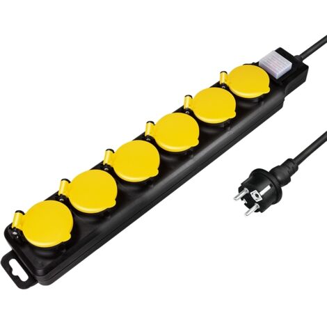 LOGILINK BLOC MULTIPRISE POUR L'EXTÉRIEUR 6 NOIR LPS256 (1/5)