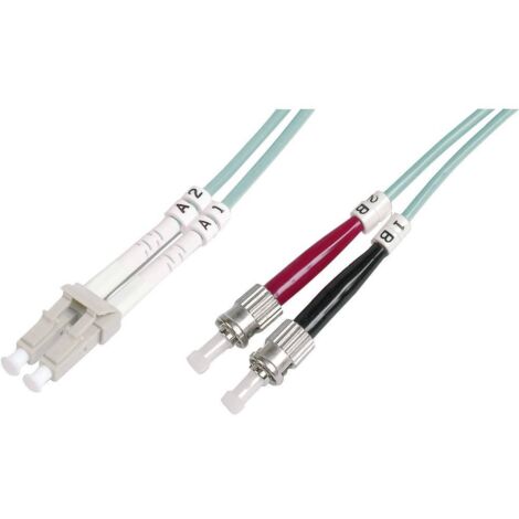 Câble de raccordement FO Digitus DK-2531-01/3 [1x LC mâle - 1x ST mâle] 50/125 µ Multimode OM3 1.00 m X43334 (1/4)