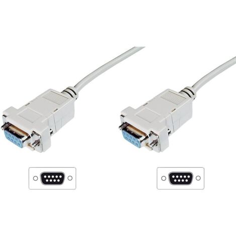Digitus série Câble de raccordement [1x SUB-D femelle 9 pôles - 1x SUB-D femelle 9 pôles] 1.80 m beige X46272 (1/4)