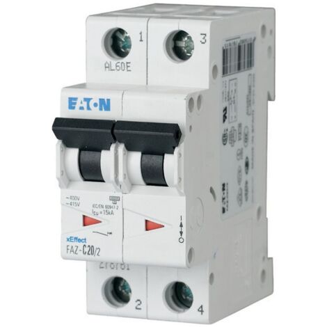 EATON (MOELLER) DISJONCTEUR FAZ-B20/2 B 20 A, DISJONCTEUR DE CIRCUIT 2P (1/4)