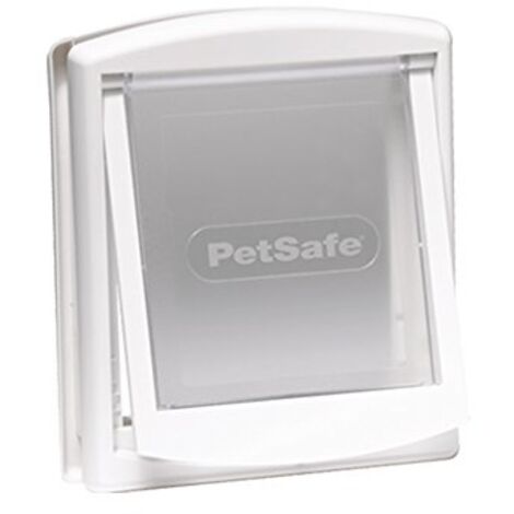 Chatière PetSafe Staywell 2 positions blanche – Dimensions 198 x 236 mm – Verrouillage manuel – Abattant magnétique transparent - 715sgifd