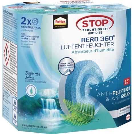 Déshumidificateur Aero 360 2 pastilles à 450 g AHAWF Waterfall Freshness Pack PATTEX (Par 12) (1/3)