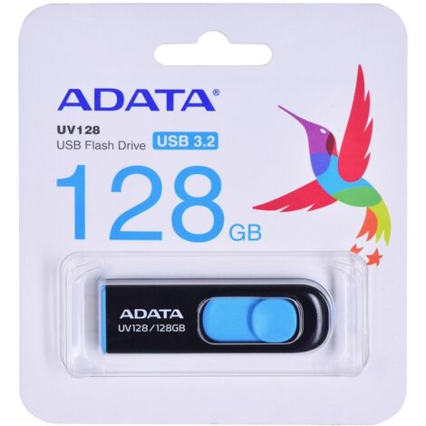 ADATA DashDrive UV128 128 Go clé USB USB Type-A 3.2 Gen 1 (3.1 Gen 1) Noir, Bleu (1/2)