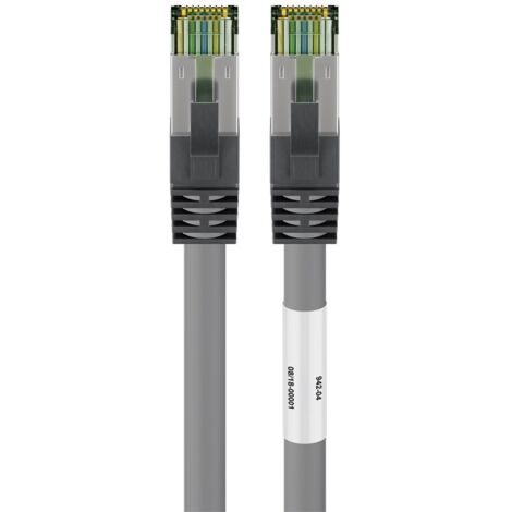 55138 Goobay Câble RJ45 Cat 8.1 S/FTP 3 m (Gris) - Câble Ethernet RJ45 blindé catégorie 8.1 S/FTP 3 mètres (Gris) (1/5)