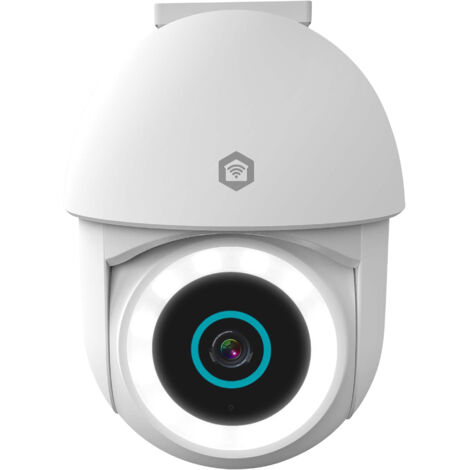 Smartlife outdoor camera wi fi spotlight 3mp full hd 1296p pan tilt ip65 cloud storage optional microsd not included onvif 5 v dc with motion sensor night vision white 88 (1/5)