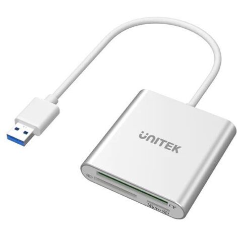 Lecteur de cartes UNITEK Y-9313 USB 3.2 Gen 1 (3.1 Gen 1) Argent (1/2)