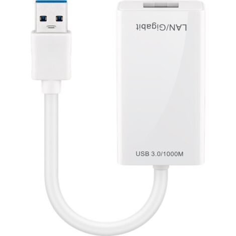 Adaptateur USB-A Ethernet, [TechdatGeneralColor@FormatMultiValues(Value ), pour connecter un PC à un réseau Ethernet (RJ45) via le port USB-A. (1/2)
