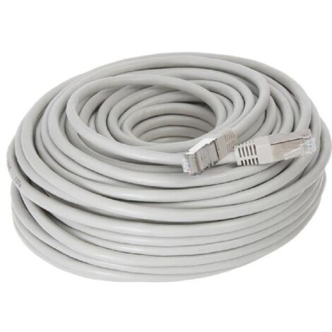 Cordon RJ45 cat.6 blinde FTP 30m – Blindage S-FTP – Cuivre pour performance optimale – Compatible PoE+ jusqu'à 250 MHz – Assmann