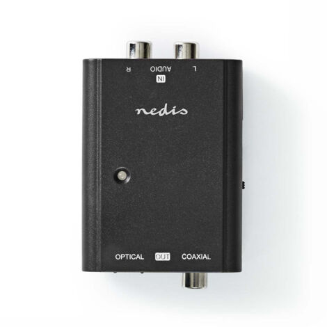 Convertisseur audio numerique unidirectionnel entree de connexion 2x rca femelle sortie de connexion 1x spdif rca femelle 1x toslink femelle arc manuel dinstruction noir (1/5)