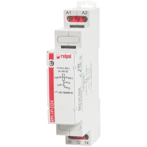 Relais électromagnétique 1P 16A 24V DC AgSnO2 RPI-1P-D24 863356