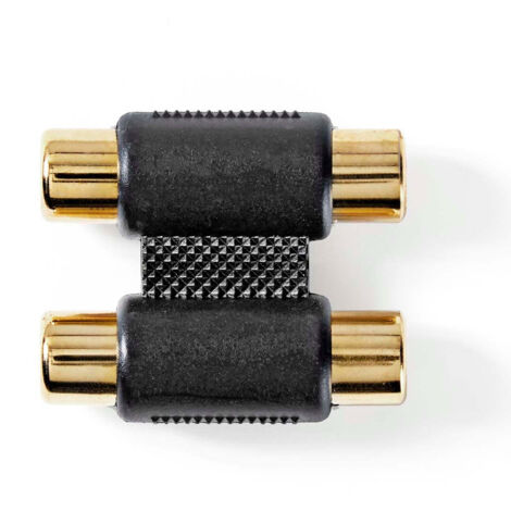 Adaptateur audio stereo 2x rca hona 2x rca hona goldplatead rak abs antracit 1 pc verrouillage (1/4)