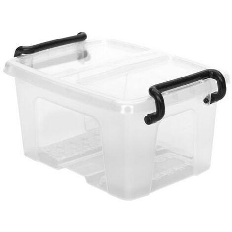 Boîte de rangement en plastique Strata - 1,7 litre - dim : H 11,6 x L 20,5 cm - Lot de 5 (1/2)