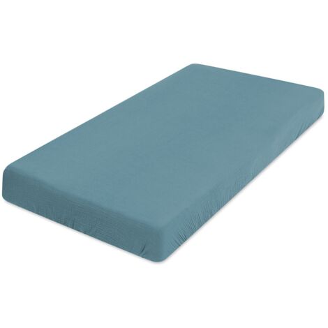 Drap housse MOUSSELINE en coffret 60x120x10 (1/5)