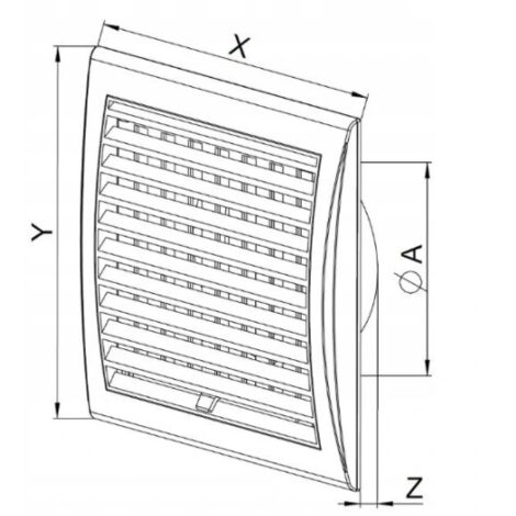Grille de ventilation blanche T38 170x170 fi100 (1/3)