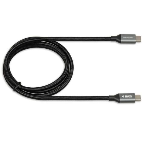 I-BOX USB C/USB C, câble USB 50 cm 3.2 Gen 2 (3.1 Gen 2) Noir (1/4)