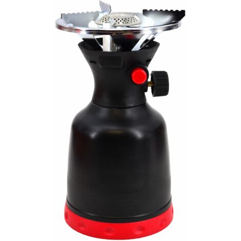Réchaud portable Awtools, modèle piezo pour cartouches de 190g, idéal pour le camping et les activités de plein air, design compact, facile deà utiliser, efficace et detrès durable. (1/4)