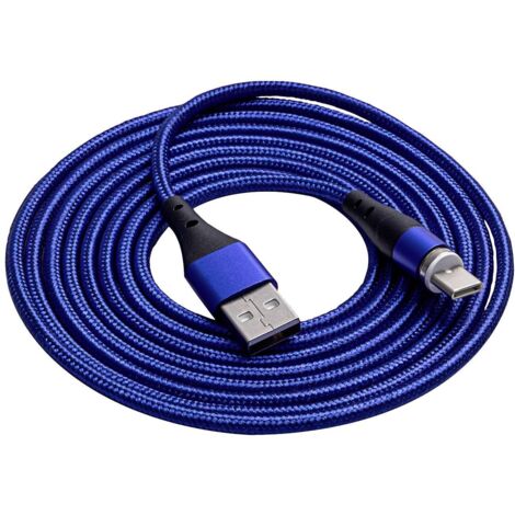 Akyga Câble USB USB-A mâle, USB-C® mâle 2.00 m bleu AK-USB-43 C831742 (1/4)