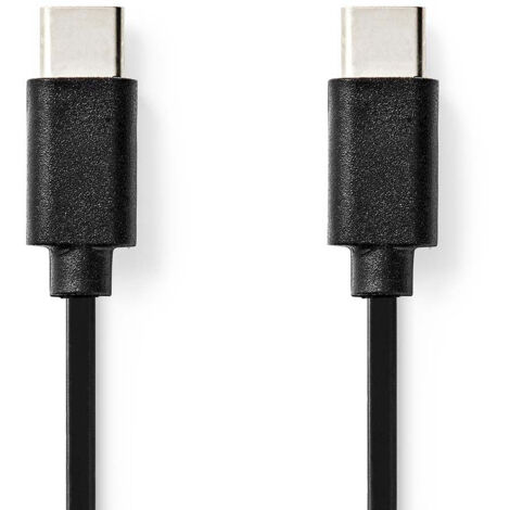CCGL60700BK10 Câble USB USB 2.0 USB-C Mâle USB-C Mâle 60 W 480 Mbps Plaqué nickel 1.00 m Rond PVC Noir Label (1/3)