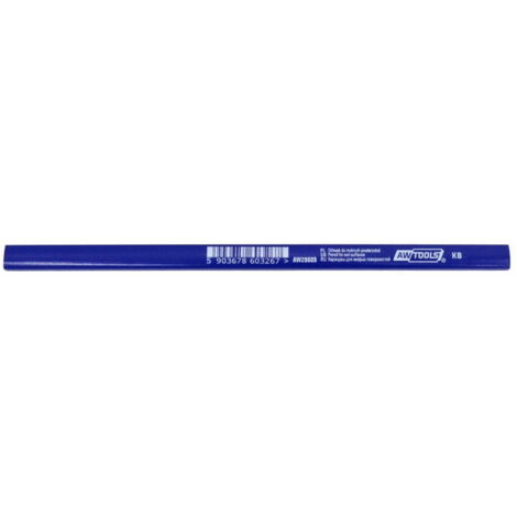 Crayon de charpentier AWTOOLS KB pour surfaces humides 15 pièces. Bleu (1/2)