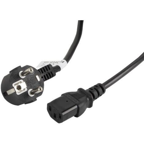 Lanberg CA-C13C-11CC-0050-BK câble d'alimentation Noir 5 m Coupleur C13 CEE7/7 (1/4)